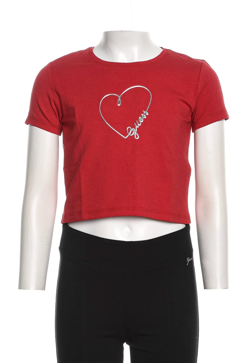 T-Shirt Guess Cr Ss Mix Da Bambina Ciliegia