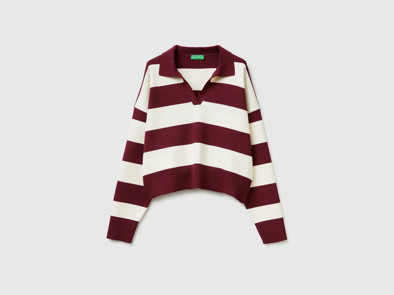 Maglia a polo a righe