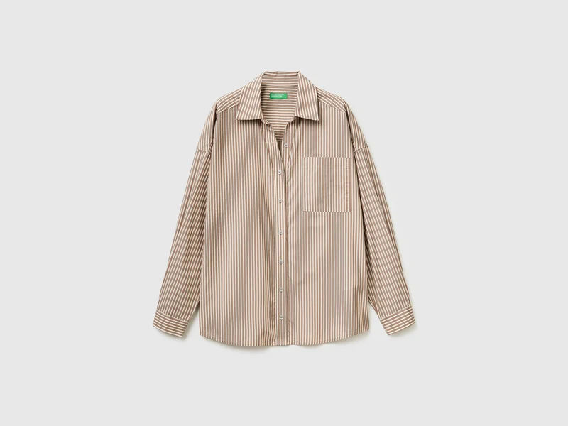 Camicia a righe 100% cotone
