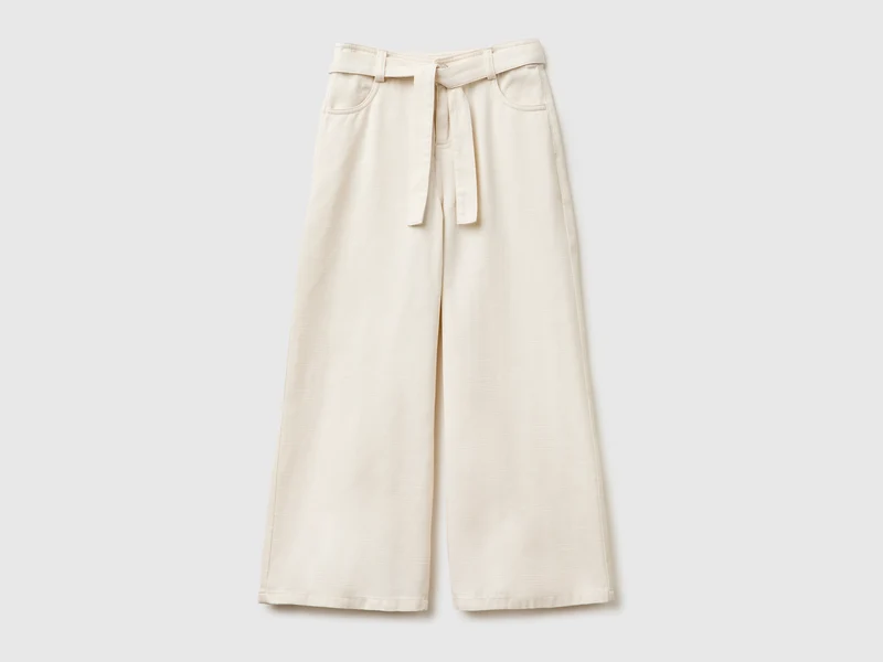 Pantaloni wide fit con fusciacca