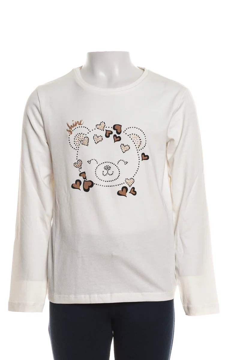 T-Shirt Sarabanda Shine Teddy Da Bambina Latte