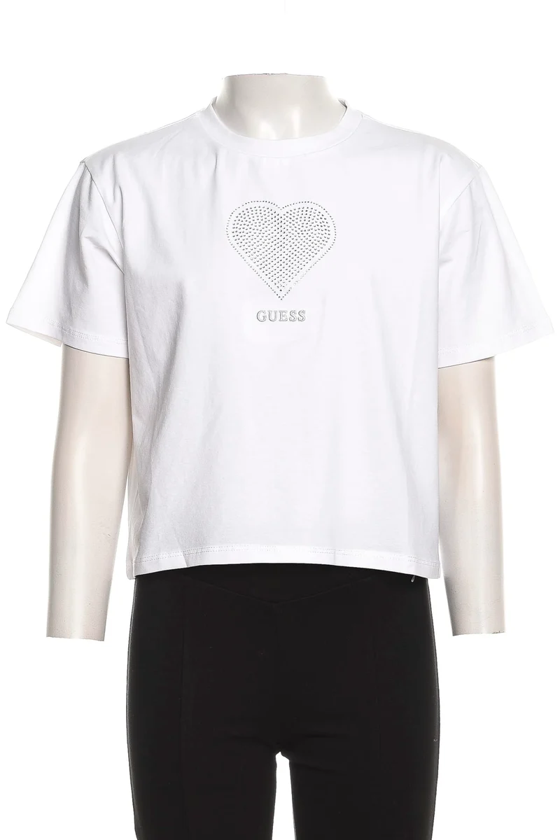 T-Shirt Guess Mid Ss Ts Stss Da Bambina Bianca