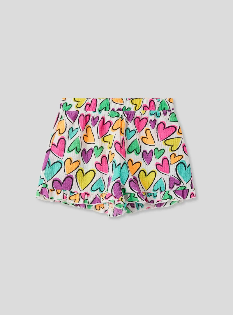 Shorts colorati fantasia cuori