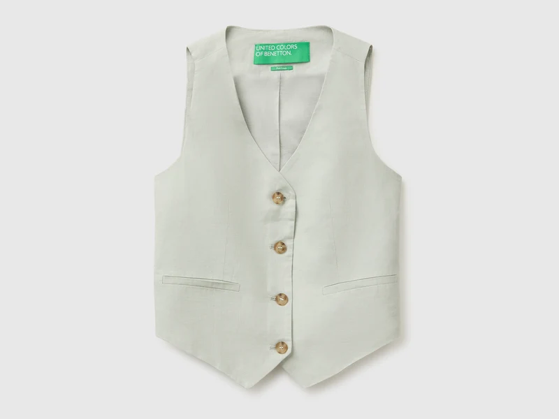 Gilet 100% lino