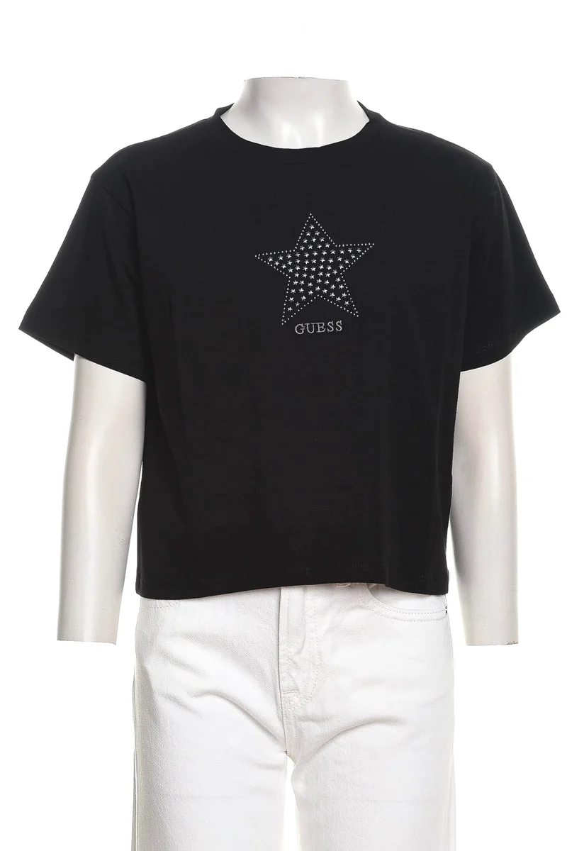 T-Shirt Guess Mid Ss Ts Stss Da Bambina Nera