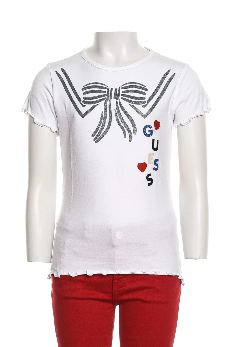 T-Shirt Guess Sailor Bow Da Bambina Bianca