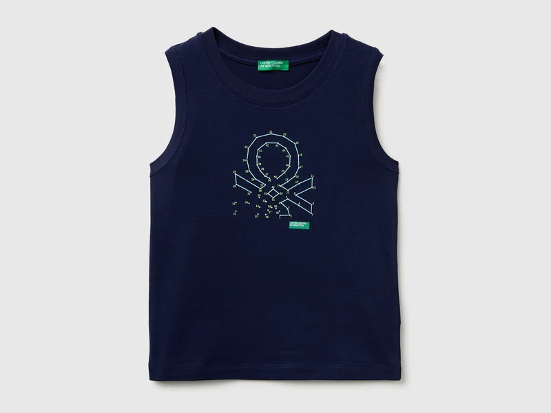 Canotta in cotone bio con stampa logo