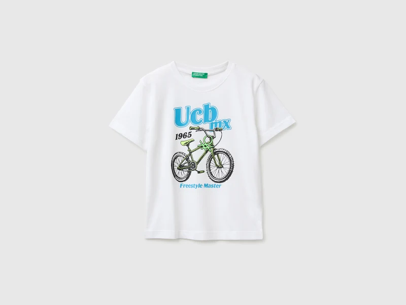 T-shirt in cotone bio con stampa logo