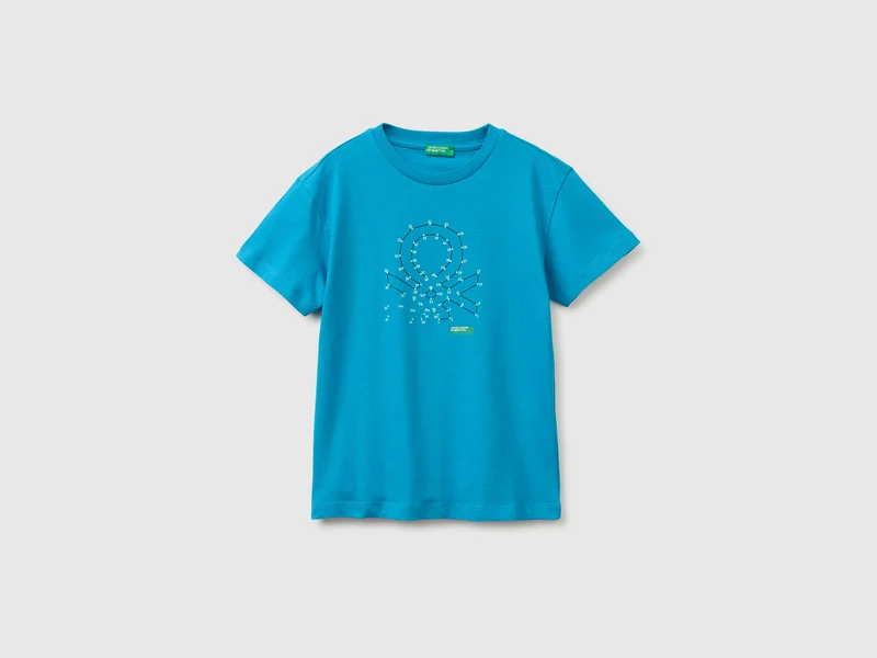 T-shirt in cotone bio con stampa logo