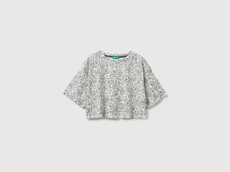 T-shirt cropped stampata