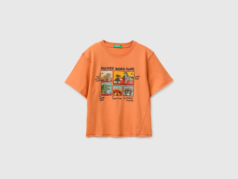 T-shirt morbida con stampa