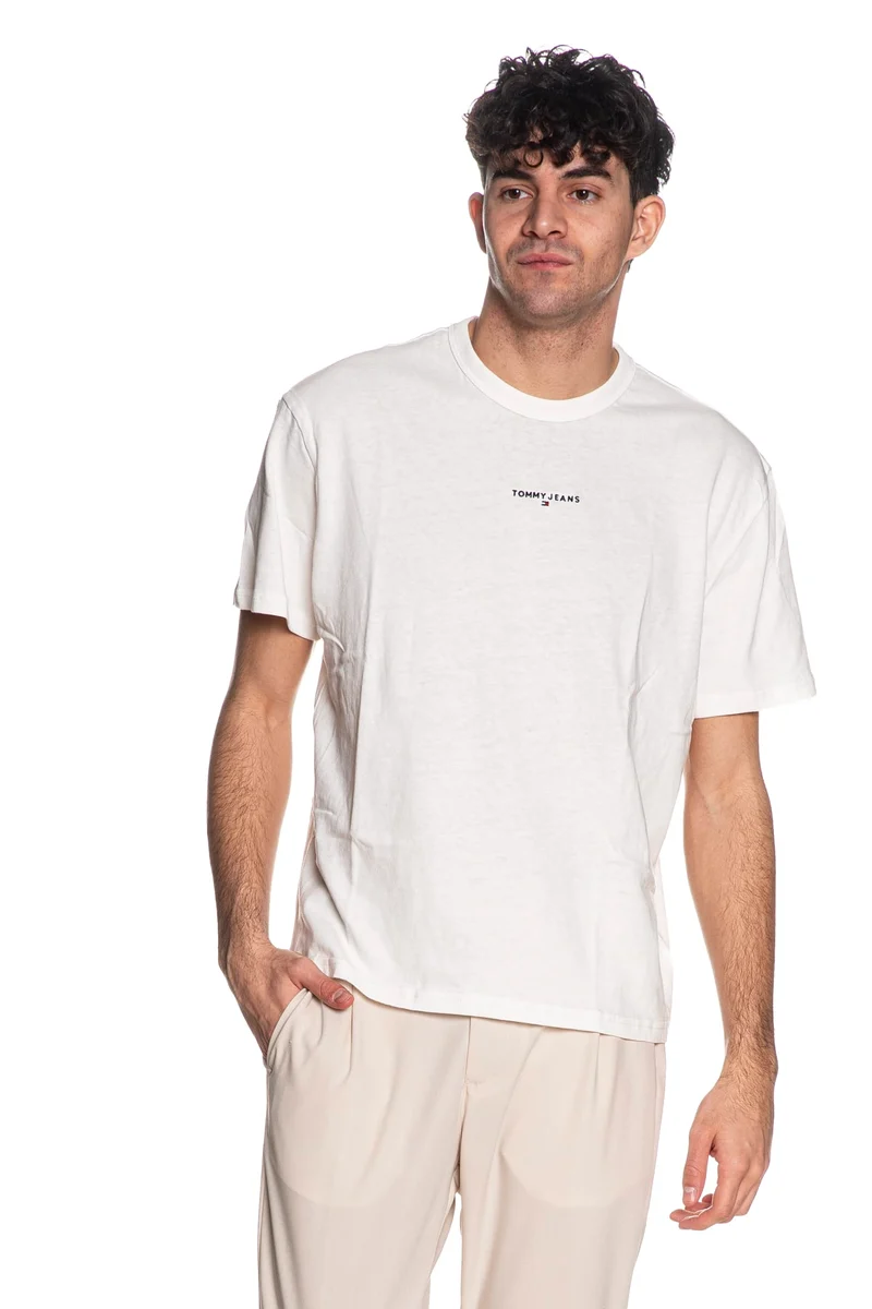 Maglia Tommy Hifliger Ssl Linear Lg Da Uomo Latte