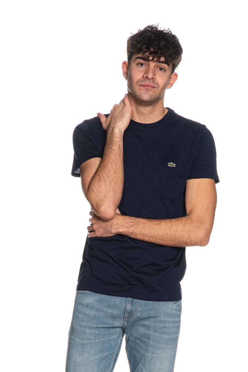 T Shirt Lacoste Th6709 Da Uomo Blu Marina