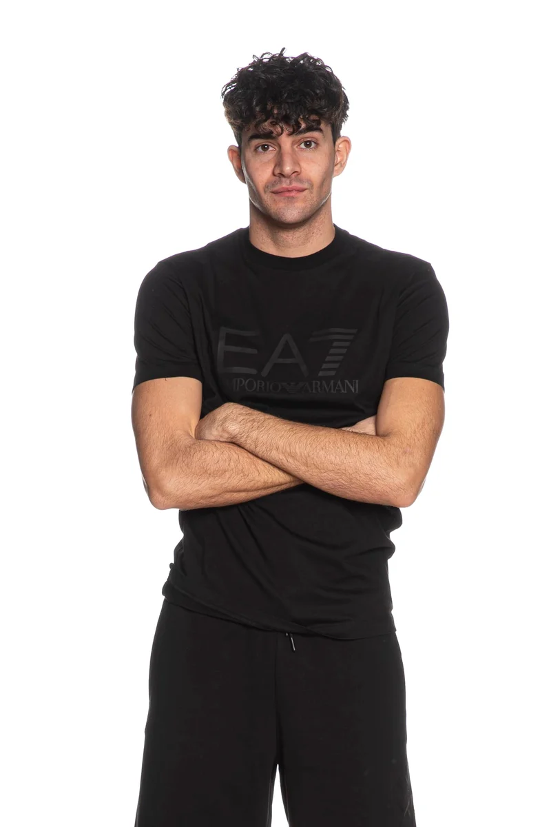 T Shirt Ea7 Train Core Big Lg Da Uomo Nera