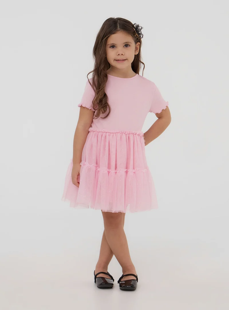 Vestito bitessuto con glitter