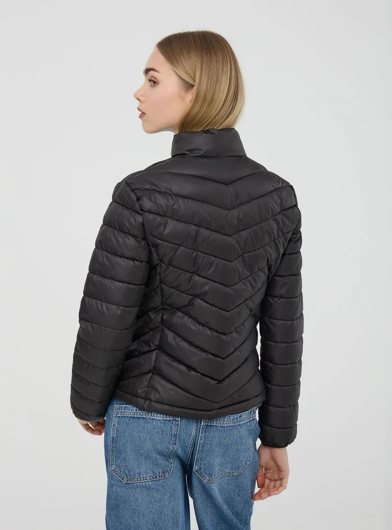Giubbino imbottito in stile biker
