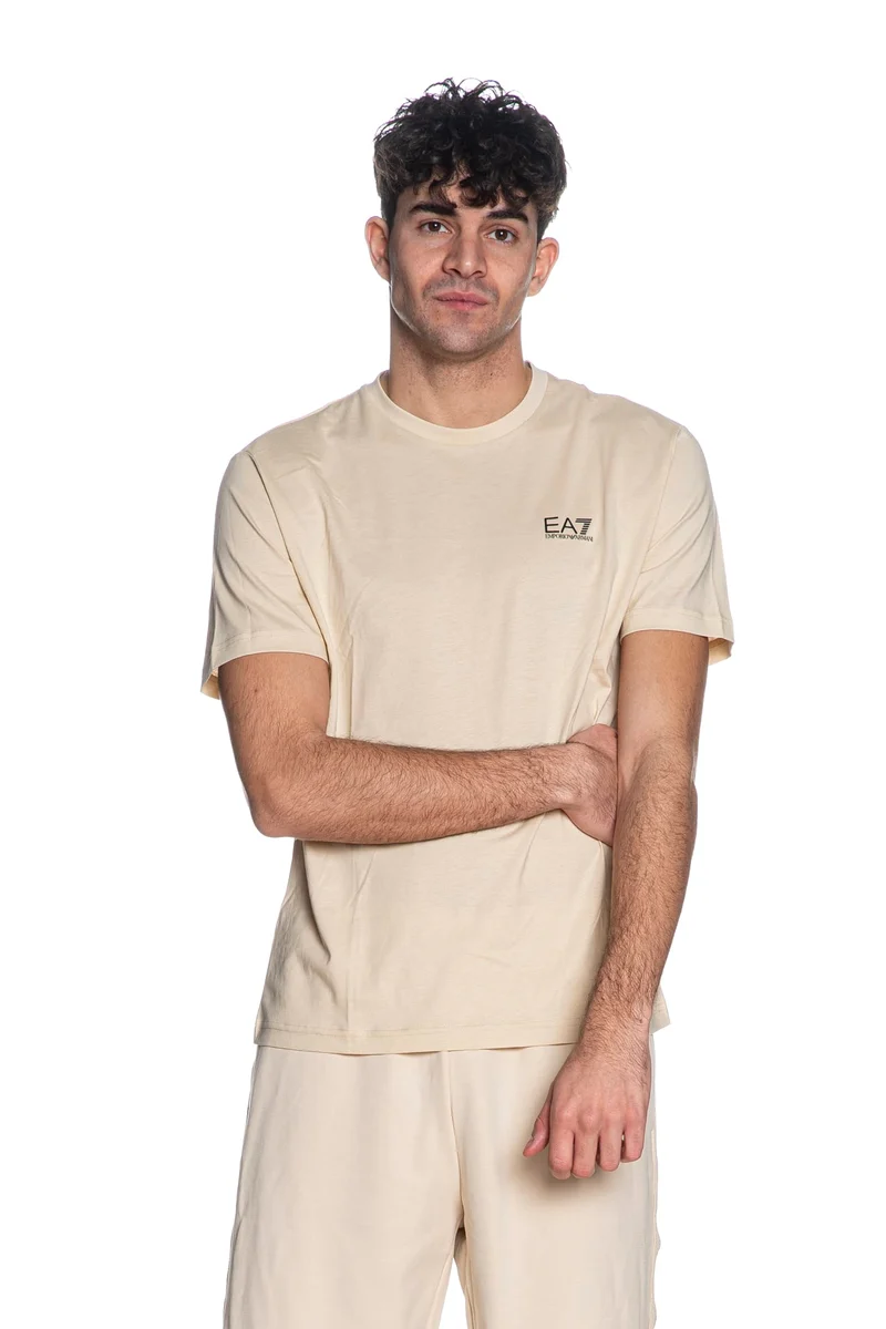 T Shirt Ea7 Train Core Id Back Ptd Ss Tee Da Uomo Burro
