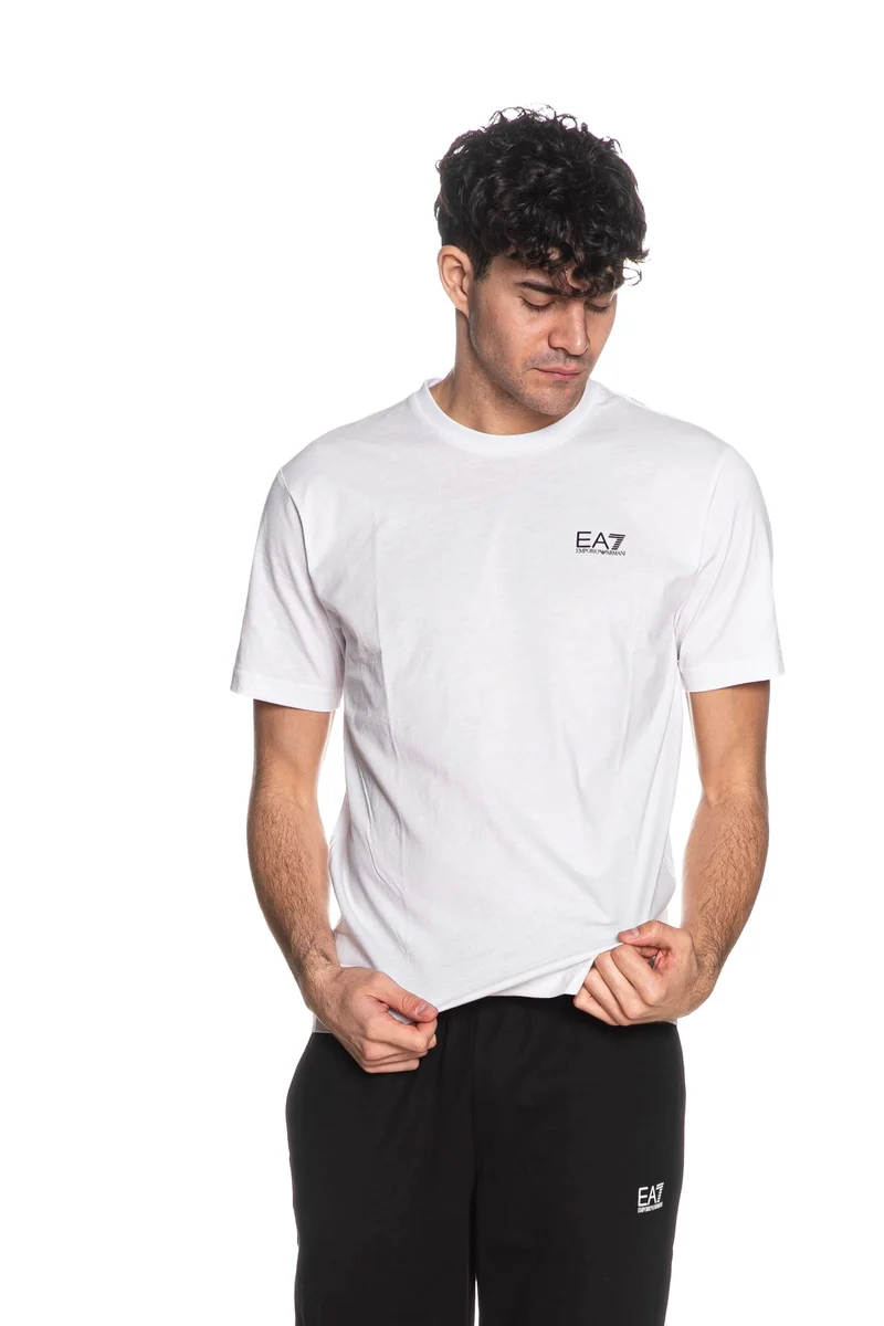 T Shirt Ea7 Train Core Id Back Ptd Ss Tee Da Uomo Bianca