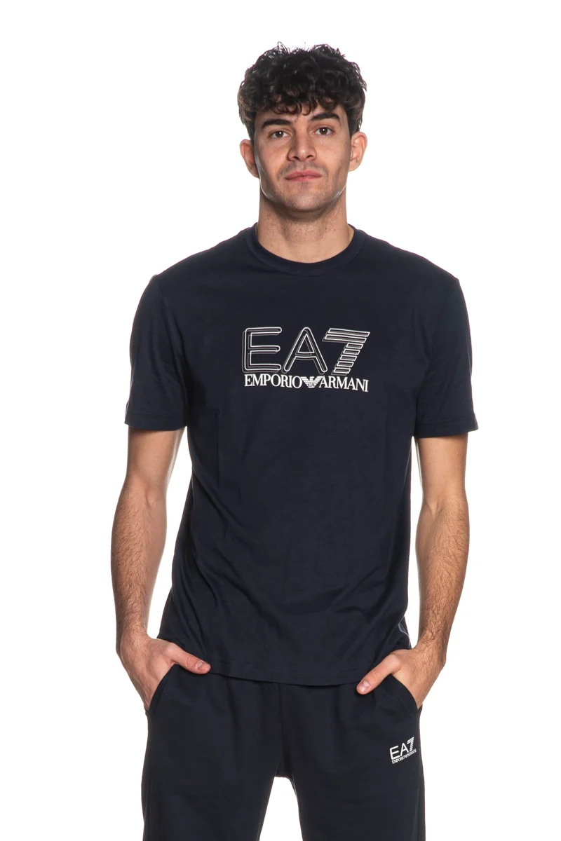 T Shirt Ea7 Train Visibility Trid Ptd Da Uomo Blu Navy