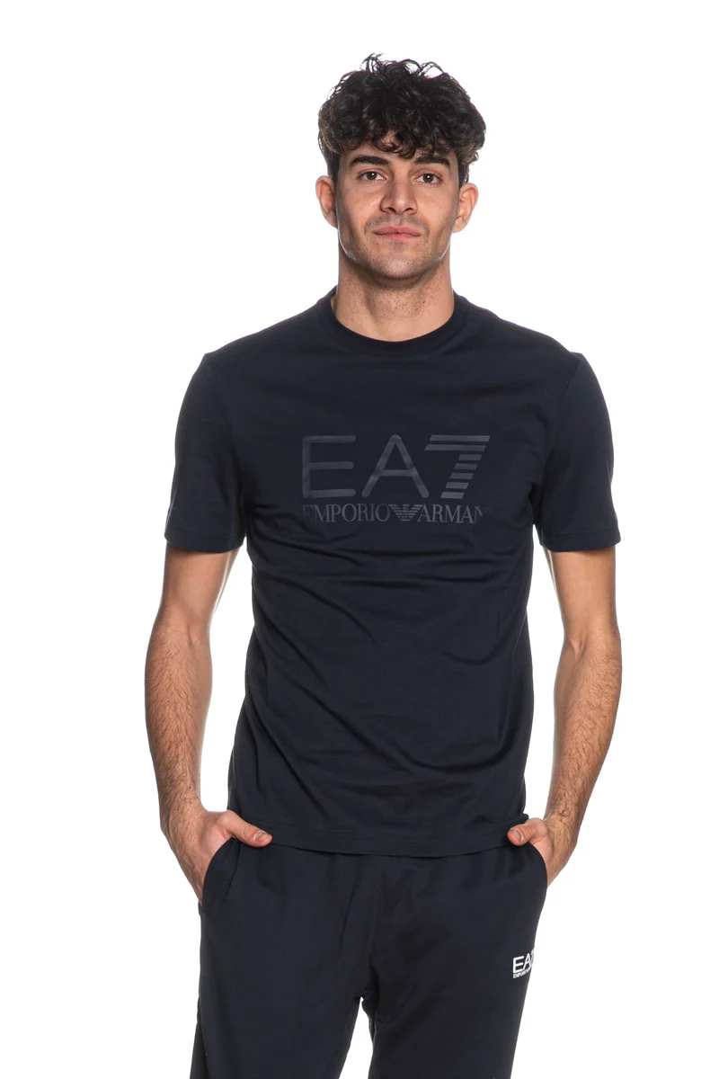 T Shirt Ea7 Train Core Big Lg Da Uomo Blu Navy
