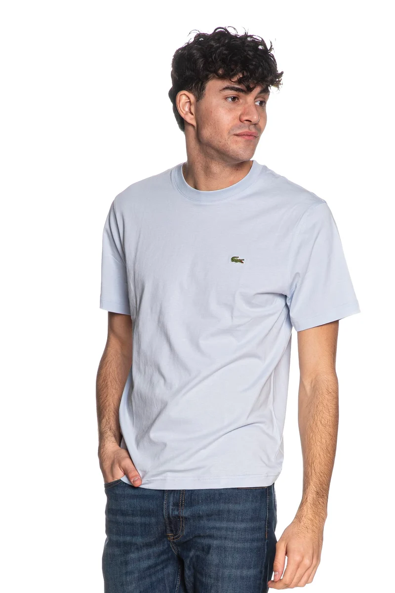 T Shirt Lacoste Th7318 Da Uomo Celeste