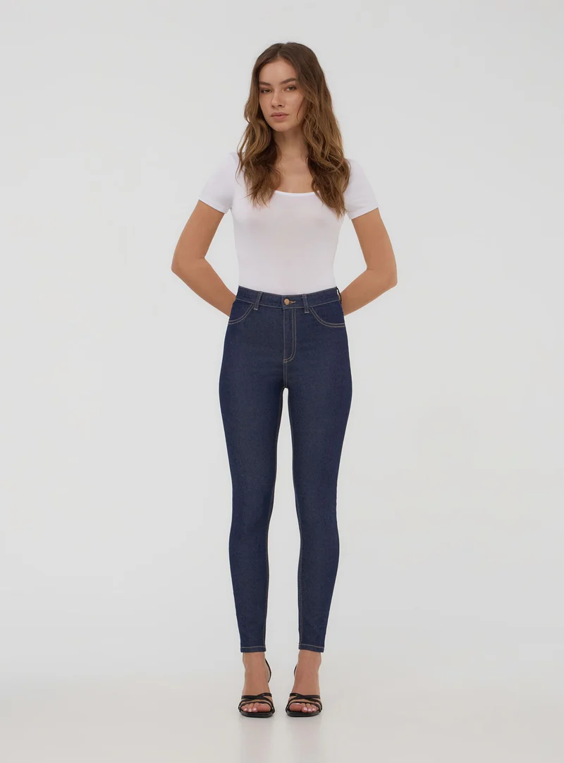 Jeggings vita alta