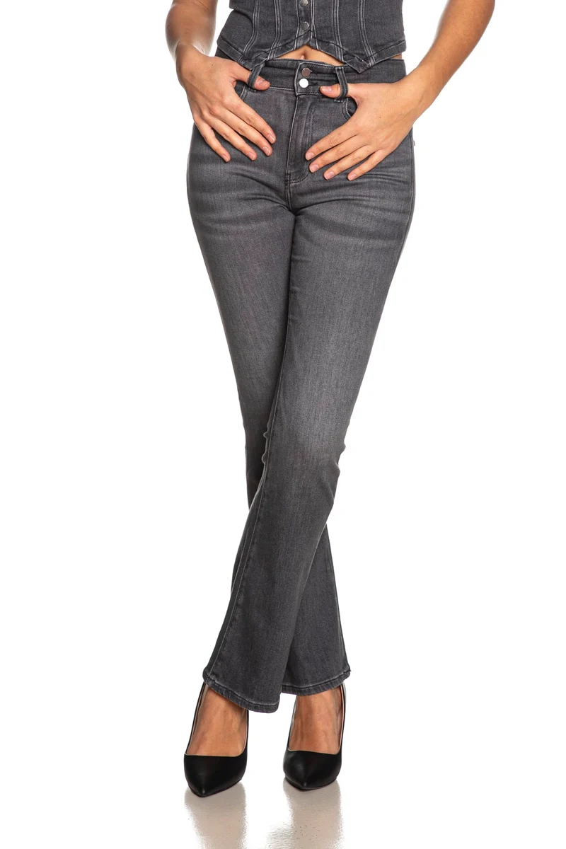 Jeans Guess Sexy Flare B Da Donna Grigio Antracite
