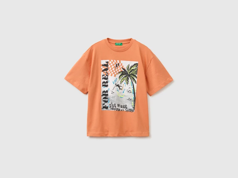 T-shirt over fit con stampa fotografica