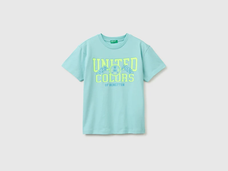 T-shirt in cotone bio con stampa logo