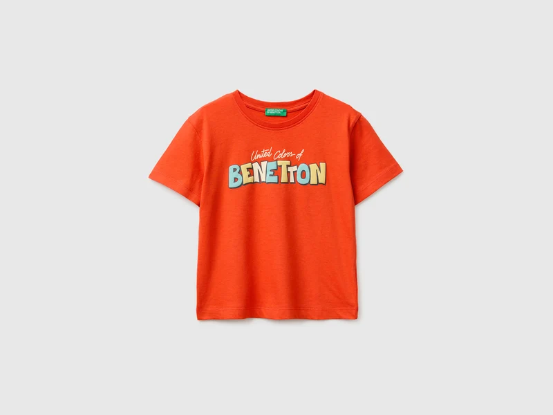 T-shirt in cotone bio con stampa logo