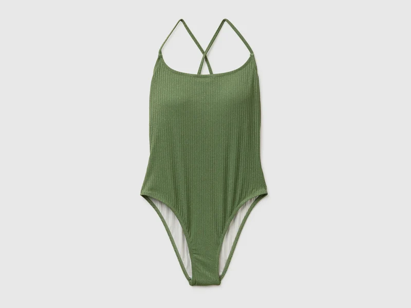 Costume intero a costine con lurex