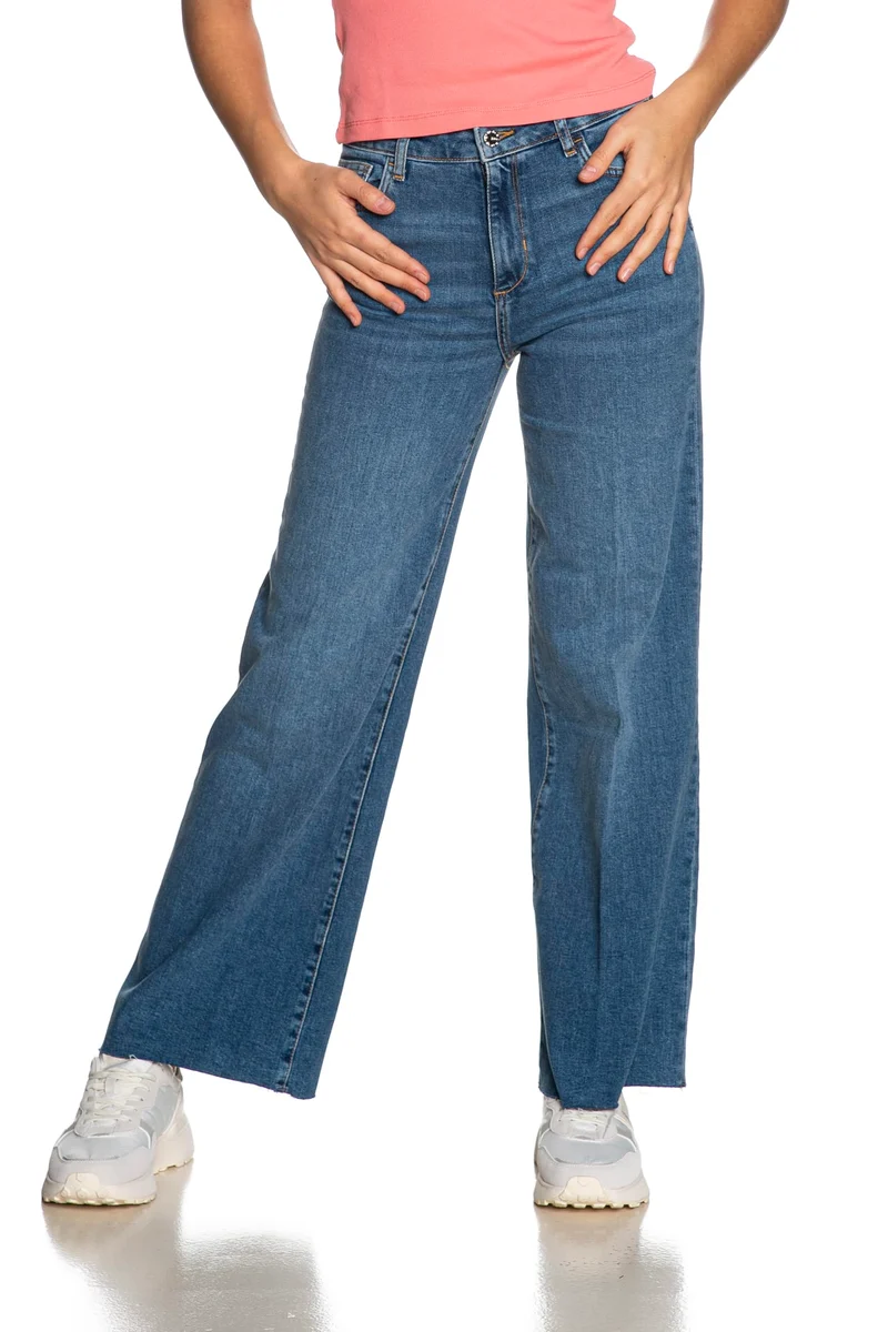 Jeans Liu Jo B Up Flare Stss Tg Da Donna Denim Medium Light Blu