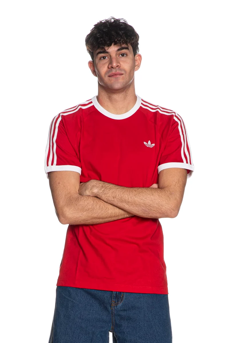 T Shirt Adidas Originals Three Stps Da Uomo Rossa