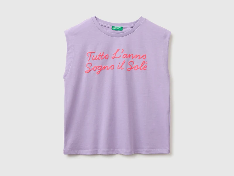 T-shirt con effetto rigonfio
