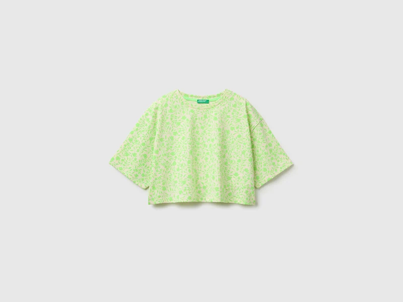 T-shirt cropped stampata