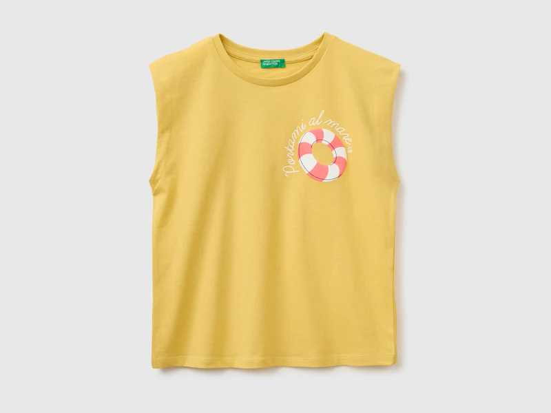 T-shirt con effetto rigonfio