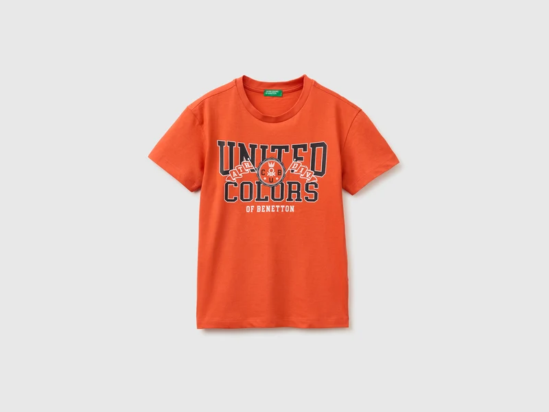 T-shirt in cotone bio con stampa logo