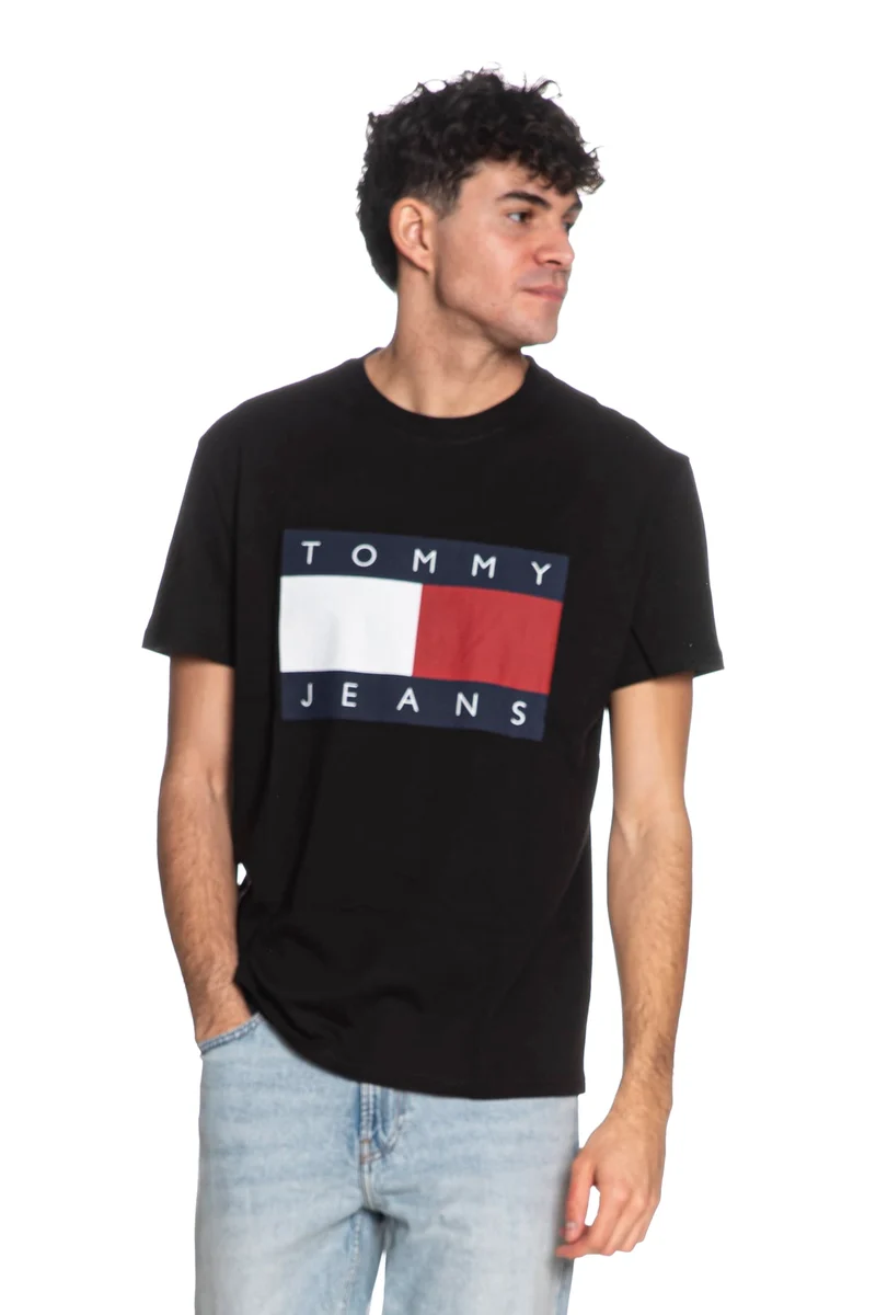 T Shirt Tommy Hilfiger Reg Big Fl Tee Da Uomo Nera