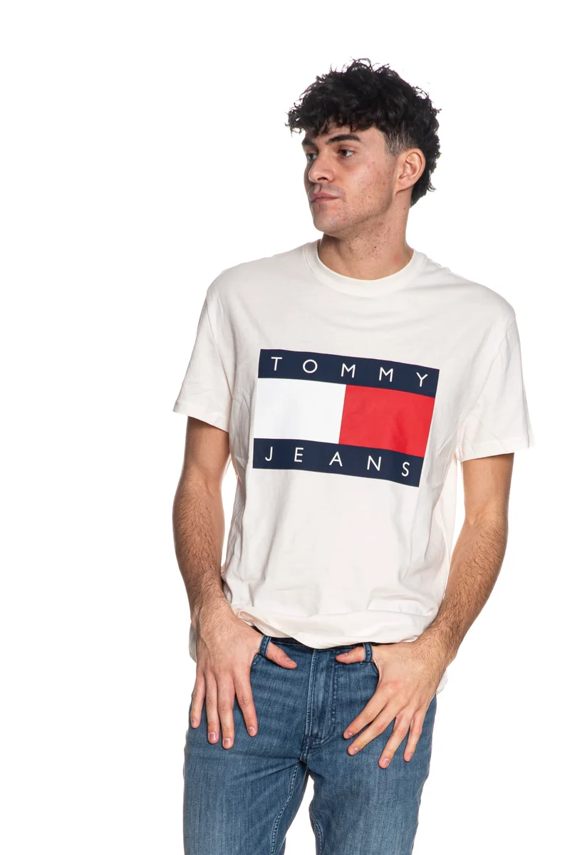 T Shirt Tommy Hilfiger Reg Big Fl Tee Da Uomo Avorio