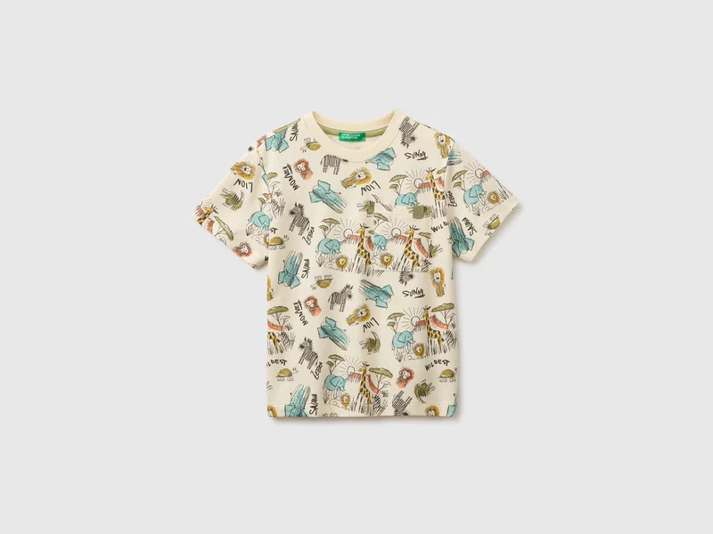 T-shirt con stampa safari