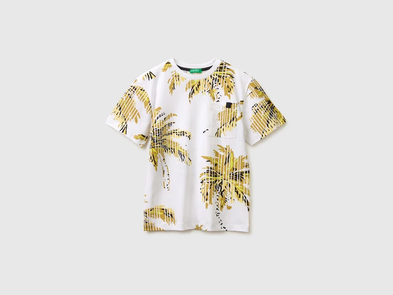 T-shirt stampata con taschino