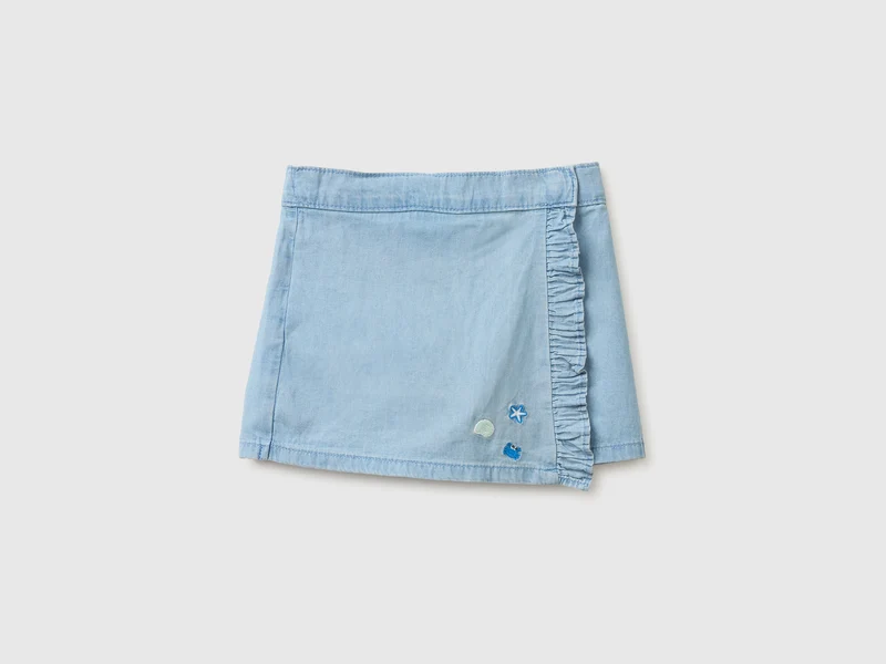 Gonna pantalone in chambray