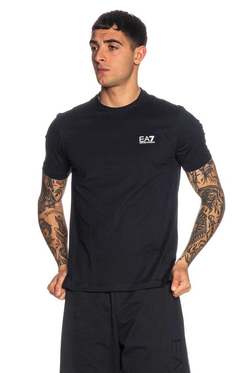 T Shirt Ea7 Train Core Id Ss Tee Da Uomo Blu Marina