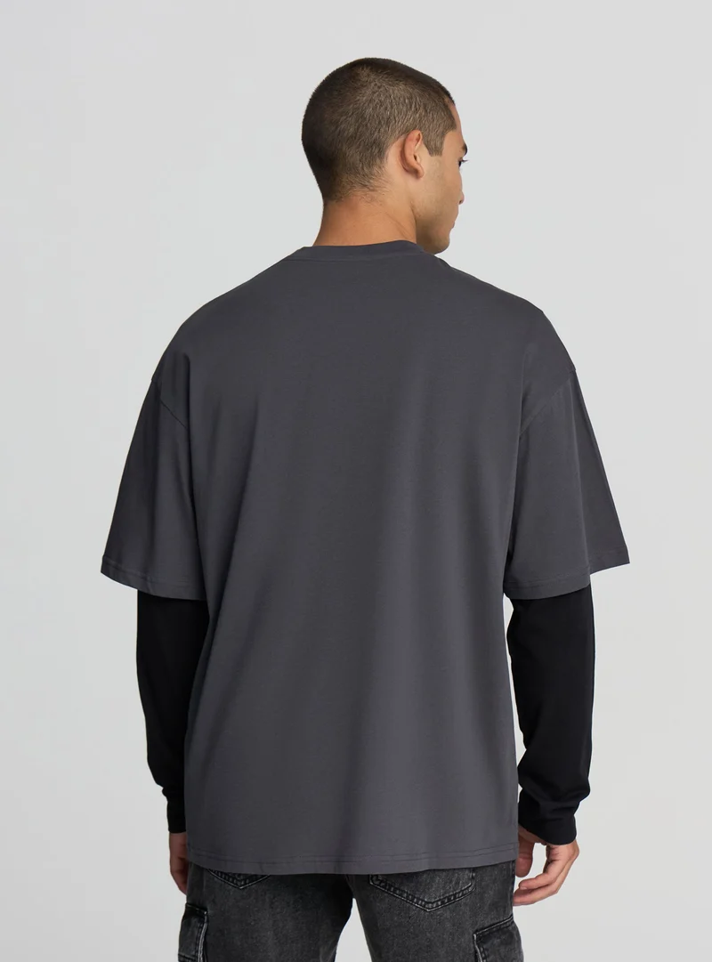 T-shirt oversize tinta unita