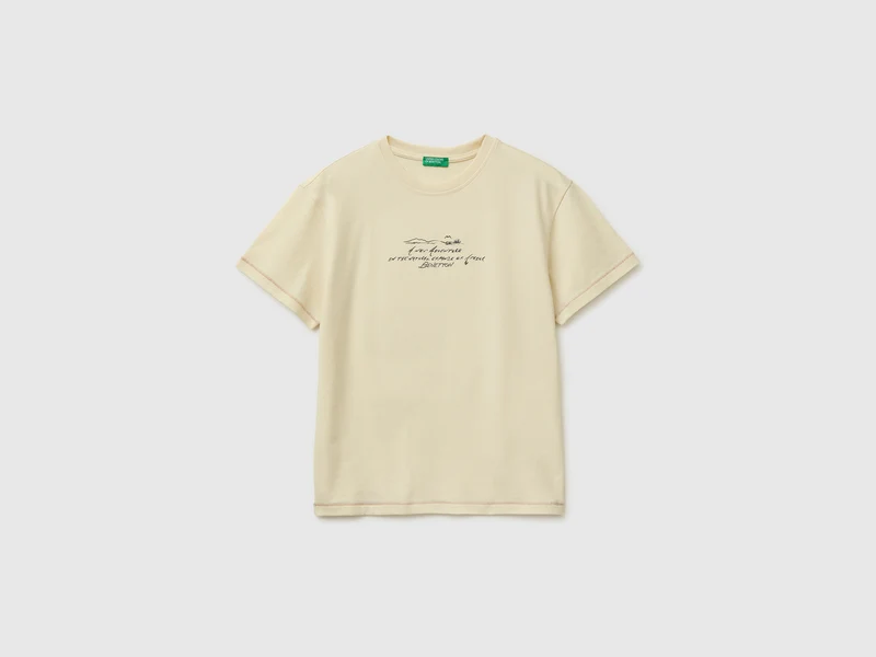 T-shirt over fit con stampa e ricamo