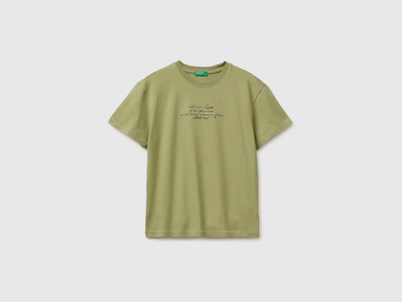 T-shirt over fit con stampa e ricamo