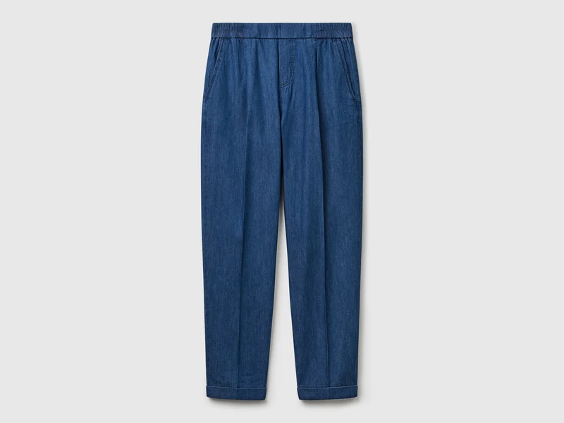 Chino in chambray con elastico