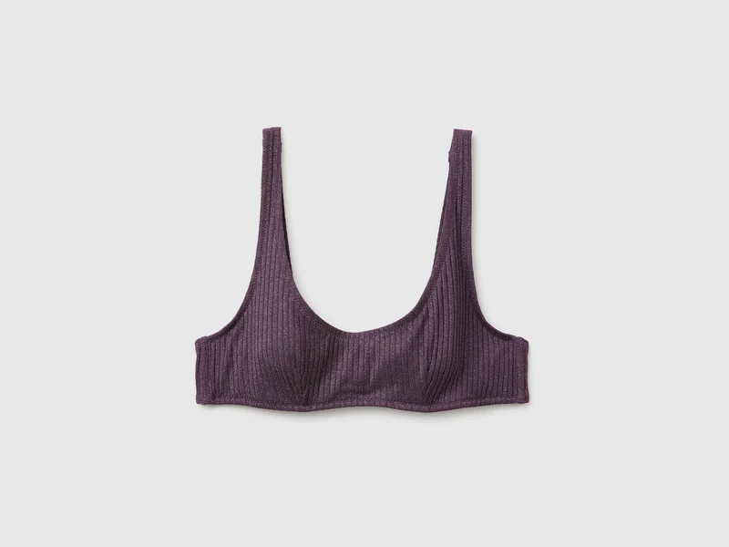 Reggiseno mare a costine con lurex