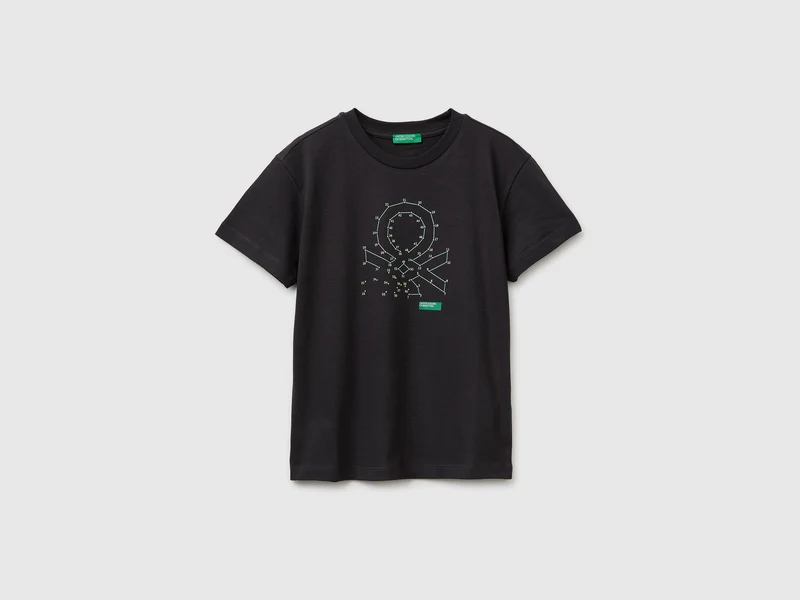 T-shirt in cotone bio con stampa logo