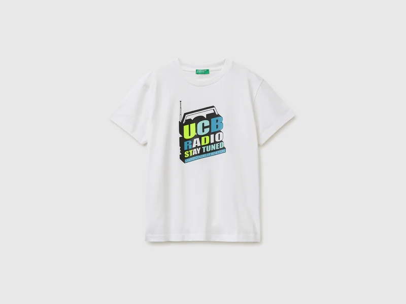 T-shirt in cotone bio con stampa logo